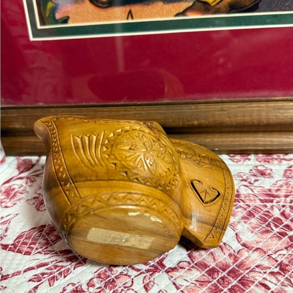 Carved Wooden Decorative Pitcher - Picture 11 of 16